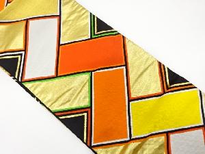 アンティーク　桧垣模様織り出し袋帯（着用可）